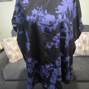 Black and Purple Floral Top